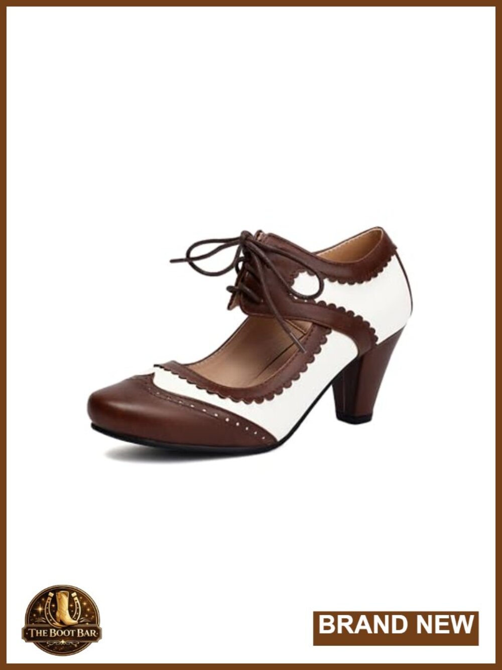 Women's Mary Jane Lace Up Block Heel Pumps Retro Vintage Dress Shoes